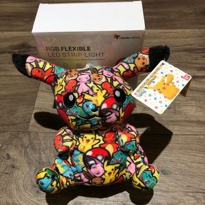 BUNDLE Pikachu and LED Strip Light RGB Flexible 16.4 Multicolor with Remote NEW